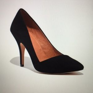 Madewell Mira Black Suede Heels, 7